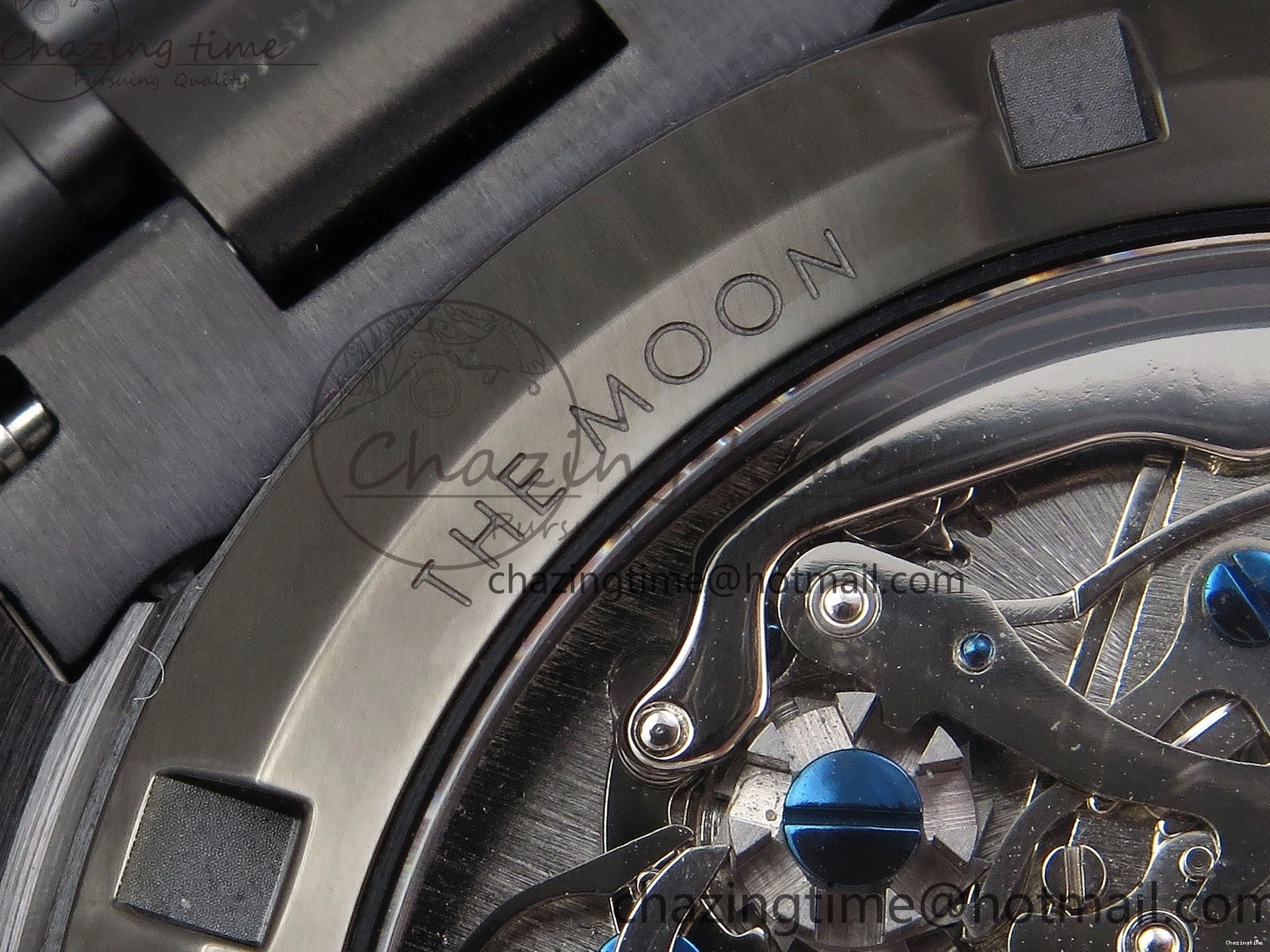 0128 Speedmaster Black Benom PVD Moon RMF Best Edition on PVD Bracelet Lemania HW WrinkleFree 7727